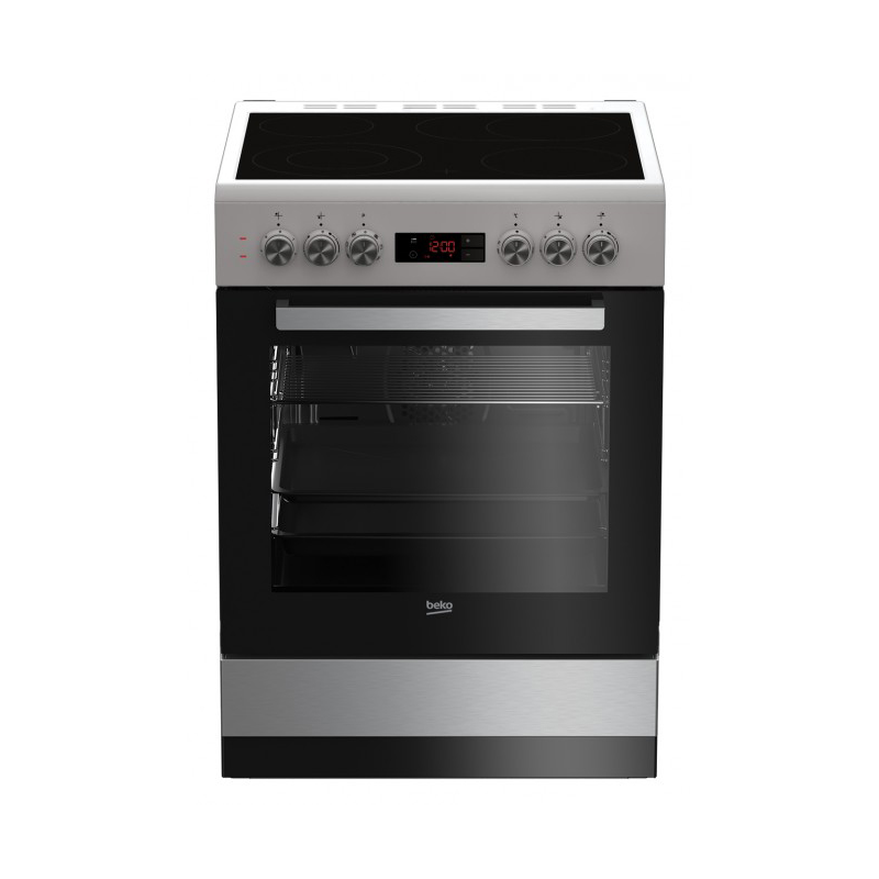 BEKO FSM67320GXS Elektroherd (EEK A, Glaskeramikkochfeld, 72 Liter)