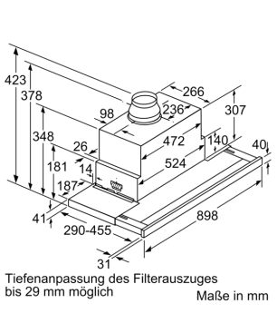 SIEMENS LI99SA684, Dunstabzugshaube (898 mm breit, 290 mm tief)