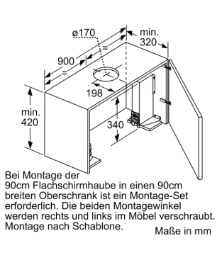 SIEMENS LI99SA684, Dunstabzugshaube (898 mm breit, 290 mm tief)