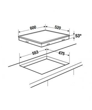 KLUGMANN KO608.5TCX + KT600B5, Einbaubackofenset (Vitroceramic Gaskochfeld, A, 64 Liter)
