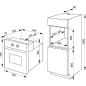 KLUGMANN KO608.5TCX + KT600B5, Einbaubackofenset (Vitroceramic Gaskochfeld, A, 64 Liter)