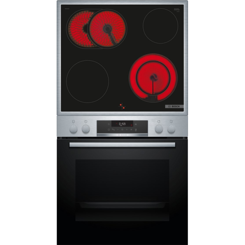 BOSCH HND271AS63, Einbauherdset (Elektonik, A, 71 Liter)