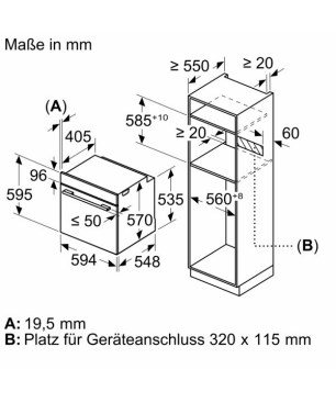 BOSCH HBD435RS63 Serie 4 / Serie 6, Einbaubackofenset (Induktionskochfeld, A, 71 Liter)