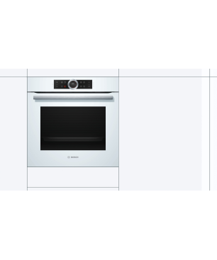 BOSCH HBG675BW1, Einbaubackofen (vollintegrierbar, 71 Liter, 594 mm breit), EOX6