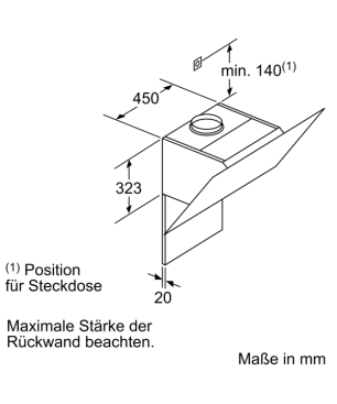 SIEMENS LC87KHM60, Dunstabzugshaube (790 mm breit, 499 mm tief)