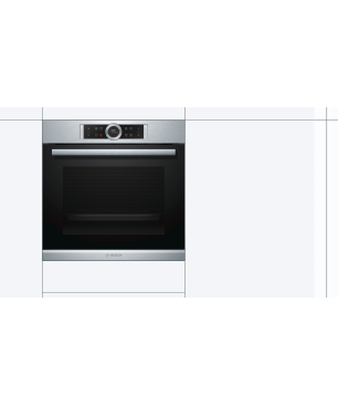 BOSCH HBG635BS1, Einbauherd/Backofen (Einbaugerät, 71 Liter, 594 mm breit)