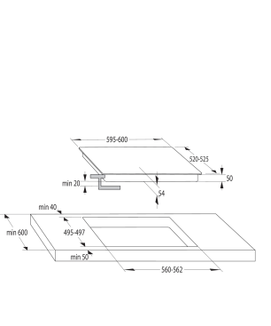 GORENJE IT643BX Induktionskochfeld (59,5 cm breit, 4 Kochfelder)