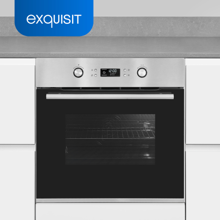 EXQUISIT EBEP 697-3 H Einbaubackofen (Einbaugerät, A, 70 Liter, 595 mm breit)