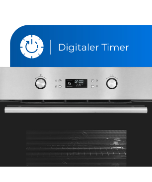 EXQUISIT EBEP 697-3 H Einbaubackofen (Einbaugerät, A, 70 Liter, 595 mm breit)