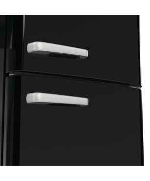 GORENJE ONRK619DBK Gorenje Retro Collection Kühlgefrierkombination (D, 192 kWh, 1940 mm hoch, Tiefschwarz)