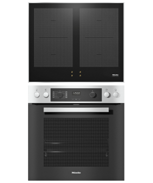 MIELE H 2267-1 IP EDST. + KM 7005 FR IP ACTIVE, Einbauherdset (Induktionskochfeld, A+, 76 Liter)