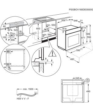 AEG HZ26B30I5R (EPS635220B+IEE64050+TR3LV) Serie 6000 SenseCook mit Kerntemperatursensor (mit Pyrolyse), Einbauherdset (Indukt