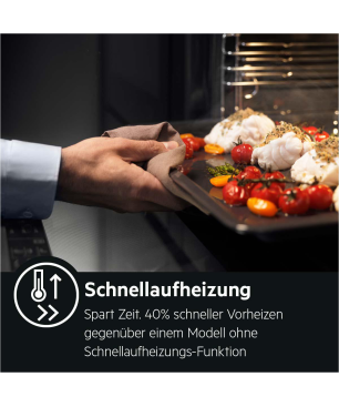 AEG BPC33502B2, Einbaubackofen (Einbaugerät, 72 Liter, 594 mm breit), Serie 6000 mit SurroundCook Ringheißluftsystem (mit Pyro