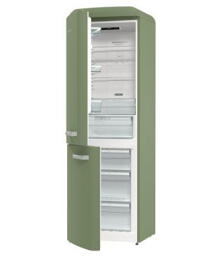 GORENJE ONRK 619 DOL-L Gorenje Retro Collection Kühl- / Gefrierkombination (D, 192,0 kWh, 1940 mm hoch, Oliv)