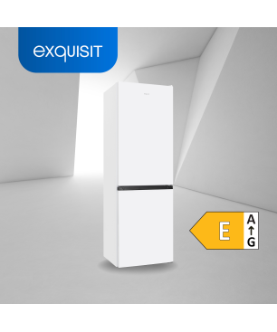 EXQUISIT KGC320-90-010E weiss Kühl- und Gefrierkombination (E, 1860 mm hoch, Weiß)