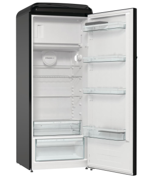GORENJE ORB615DBK Retro Collection Kühlschrank (D, 1525 mm hoch, Schwarz)