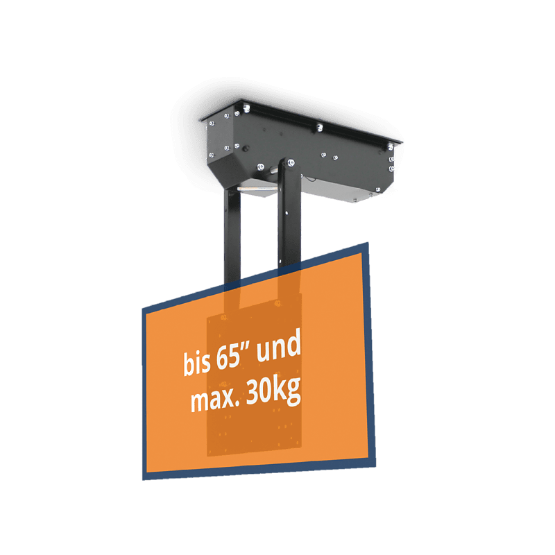 CLEVERUP pushMIDI schwarz TV Deckenhalter, Schwarz CLEVERUP pushMIDI schwarz TV Deckenhalter, Schwarz