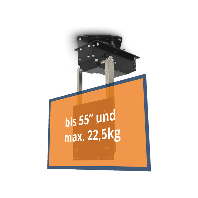 CLEVERUP pushMINI+ROTO weiß TV Deckenhalterung, Weiß CLEVERUP pushMINI+ROTO weiß TV Deckenhalterung, Weiß