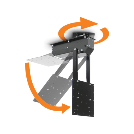 CLEVERUP pushMAXI+ROTO weiß TV Deckenhalter, Weiß