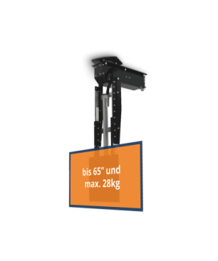 CLEVERUP pushMAXI-TELE+ROTO weiß TV Deckenhalter, Weiß