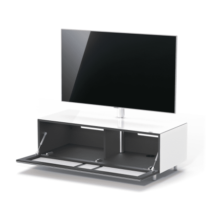 JUST BY SPECTRAL TV-Soundbar-Lowboard mit TV-Halterung VESA600. JRL 1104T. Breite 111cm. Snow. TV-Soundbar-Lowboard