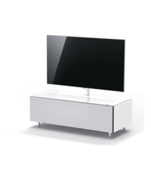 JUST BY SPECTRAL TV-Soundbar-Lowboard mit TV-Halterung VESA600. JRL 1104T. Breite 111cm. Snow. TV-Soundbar-Lowboard