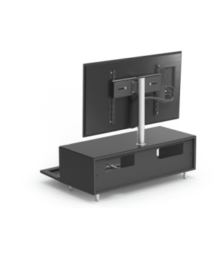 JUST BY SPECTRAL TV-Soundbar-Lowboard mit Soundbar-Ablage und TV-Halterung VESA400. JRL 1104T. Breite 111cm. Black