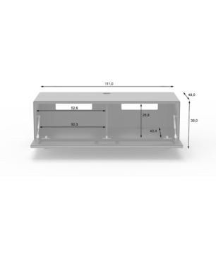 JUST BY SPECTRAL TV-Soundbar-Lowboard JRL 1104T. Breite 111cm. Black. TV-Soundbar-Lowboard