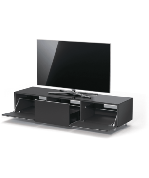 JUST BY SPECTRAL TV-Lowboard mit Schublade JRL 1650T-SL. Breite 165cm. Black. TV-Lowboard