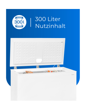 EXQUISIT GT320-030D weiss Gefriertruhe (D, 232,50 kWh/Jahr, 300 Liter, 850 mm hoch)