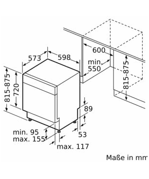 SIEMENS SN 45 YS 00 AE iQ500 Geschirrspüler (unterbaufähig, 598 mm breit, 44 dB (A), A)