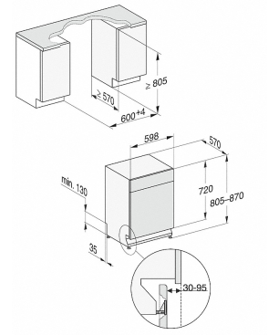 MIELE G 7110 SCU AutoDos Geschirrspüler (unterbaufähig, 598 mm breit, 43 dB (A), B)