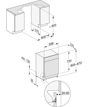 MIELE G 5310 SCU Active Plus Geschirrspüler (unterbaufähig, 598 mm breit, 44 dB (A), C)