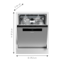 GRUNDIG GNUP4610XC Unterbaugeschirrspüler (Einbaugerät, 598 mm breit, 44 dB (A), A)