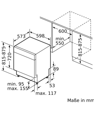 BOSCH SMU4ECS14E Serie 4 Geschirrspüler (unterbaufähig, 598 mm breit, 44 dB (A), C)