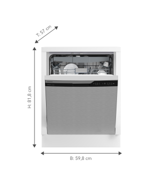 GRUNDIG GNUP4630XB Geschirrspüler (unterbaufähig, 598 mm breit, 42 dB (A), C)