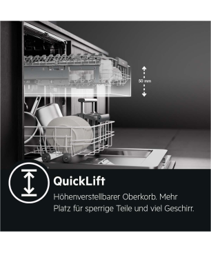 AEG FSK64907Z Serie 6000 mit SatelliteClean® & Besteckschublade Geschirrspüler (vollintegrierbar, 596 mm breit, 44 dB (A), C)