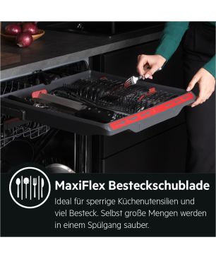 AEG FSK64907Z Serie 6000 mit SatelliteClean® & Besteckschublade Geschirrspüler (vollintegrierbar, 596 mm breit, 44 dB (A), C)
