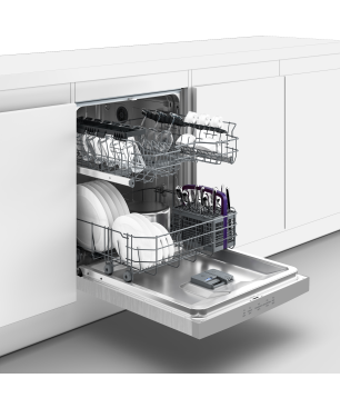 BEKO BDUN15420X Unterbau-Geschirrspüler, integrierbar (unterbaufähig (Besteckkorb, 57 cm breit, 46 dB (A), E)