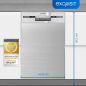 EXQUISIT EGSP9309-EF-030E inox Geschirrspüler (Einbaugerät (Besteckkorb, 448 mm breit, 47 dB (A), E)