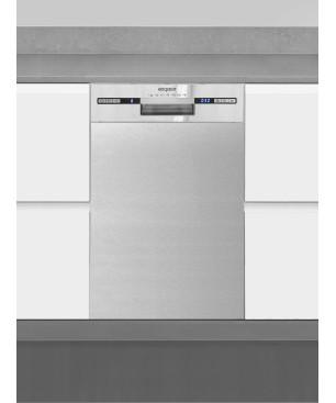 EXQUISIT EGSP9309-EF-030E inox Geschirrspüler (Einbaugerät (Besteckkorb, 448 mm breit, 47 dB (A), E)