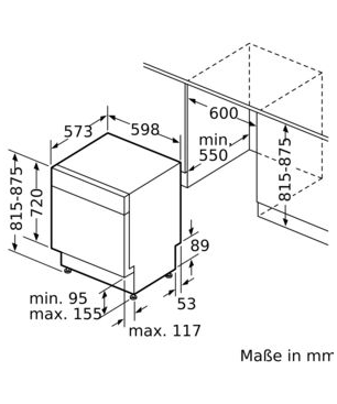 SIEMENS SN 45 YS 00 AE iQ500 Geschirrspüler (unterbaufähig, 598 mm breit, 44 dB (A), A)