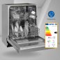 EXQUISIT EGSP9313-EF-030E inox Geschirrspüler (Einbaugerät (Besteckkorb, 598 mm breit, E)