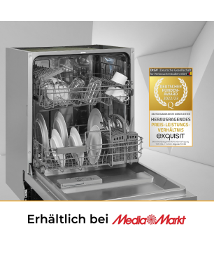 EXQUISIT EGSP9313-EF-030E inox Geschirrspüler (Einbaugerät (Besteckkorb, 598 mm breit, E)