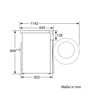 SIEMENS WD14U512 Waschtrockner (10 kg / 6 kg, 1400 U/Min.)