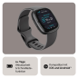 FITBIT Sense 2 Smartwatch Aluminium Elastomer, S/L, Shadow Grey/Graphite