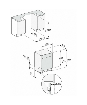 MIELE REFURBISHED (*) G 7110 SCU AutoDos Geschirrspüler (unterbaufähig (Besteckschublade, 598 mm breit, 43 dB (A), B)