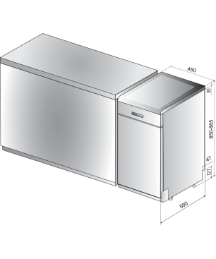 BAUKNECHT BSFO 3O23 PF Geschirrspüler (freistehend, 450 mm breit, 43 dB (A), E)