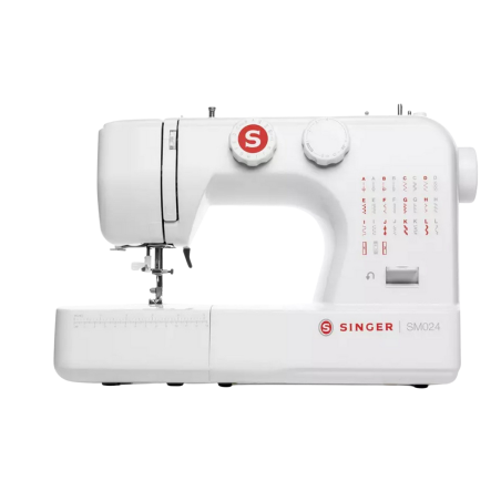 SINGER SM024 MECHANISCHE NÄHMASCHINE MIT 23 STICHEN ROT Freiarm-Nähmaschine (4-stufiges Knopfloch)