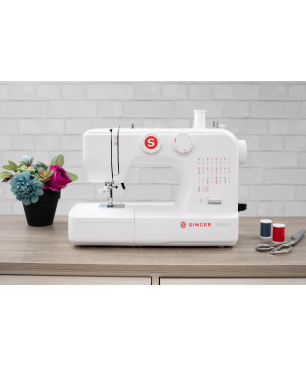 SINGER SM024 MECHANISCHE NÄHMASCHINE MIT 23 STICHEN ROT Freiarm-Nähmaschine (4-stufiges Knopfloch)